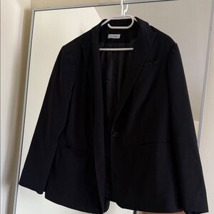 Calvin Klein Black Single-Button Blazer